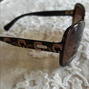 Coach Brown Sunglasses with Signature Pattern